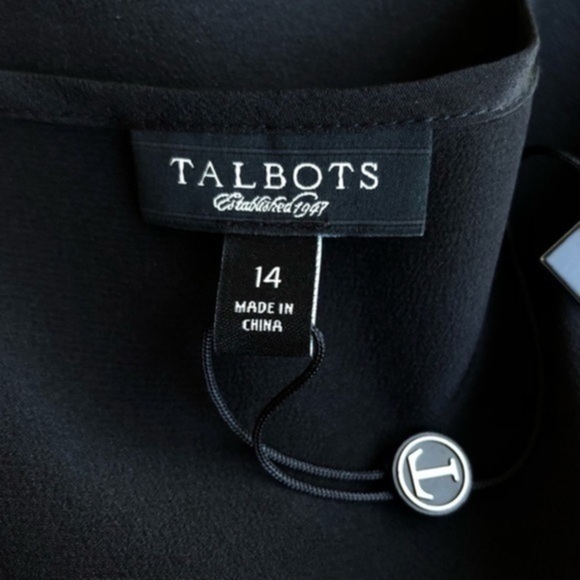 Talbots Ostrich Feather NWT Sequin Silk Black Sheer Sleeveless Blouse 👚 - Picture 11 of 12